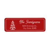 Etiket aangepast kerstretouradres (Voorkant)