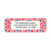 Etiket aangepast retouradres Ikat (Voorkant)