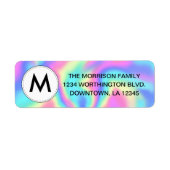 Etiket aangepast retouradres monogram (Voorkant)