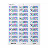 Etiket aangepast retouradres monogram (Full Sheet)