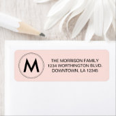 Etiket aangepast retouradres monogram (Insitu)
