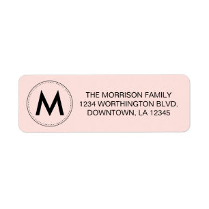 Etiket aangepast retouradres monogram
