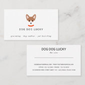 Etiket aangezicht hond visitekaartje (Voorkant / Achterkant)