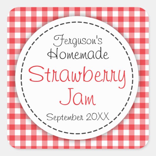 Etiket aardbeienjam (Voorkant)