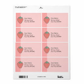 Etiket aardbeienpictogram (Full Sheet)