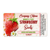 Etiket aardbeizaad (Voorkant)