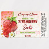 Etiket aardbeizaad labels (Design 2)