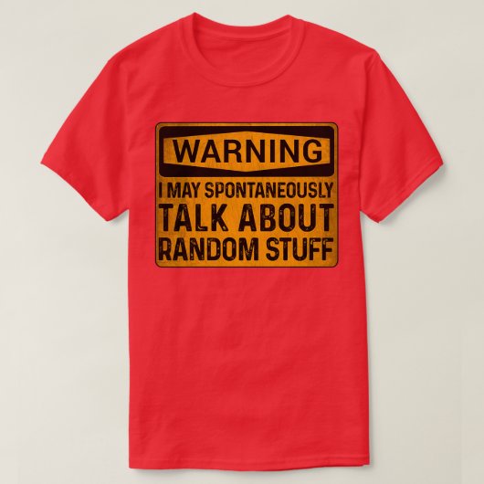 Etiket ADHD-waarschuwing T-shirt (Design voorkant)