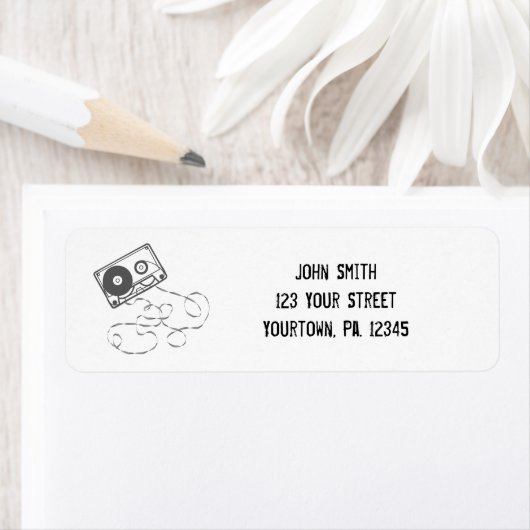 Etiket adres Cassettebandje (Insitu)