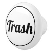 Etiket afval keramische knop (Rechts)