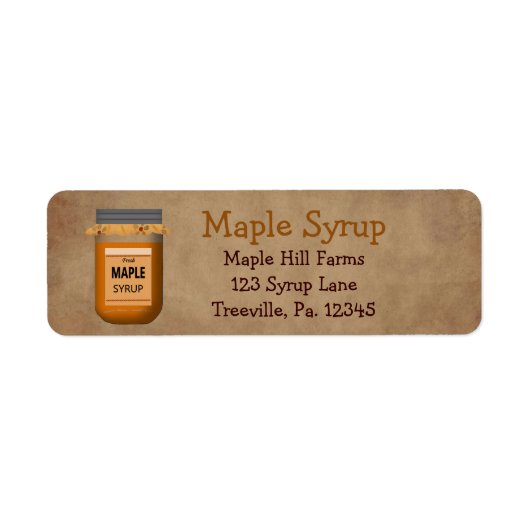 Etiket ahornstroop klein (Voorkant)
