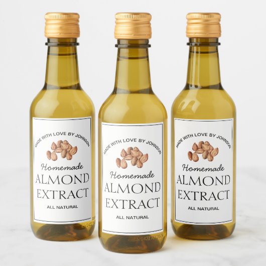 Etiket amandelextract (Flessen)