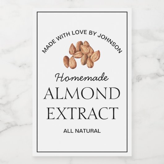 Etiket amandelextract (Enkel label)