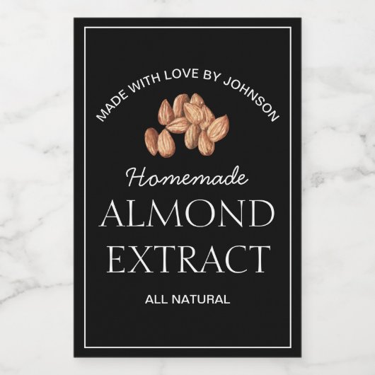 Etiket amandelextract (Enkel label)