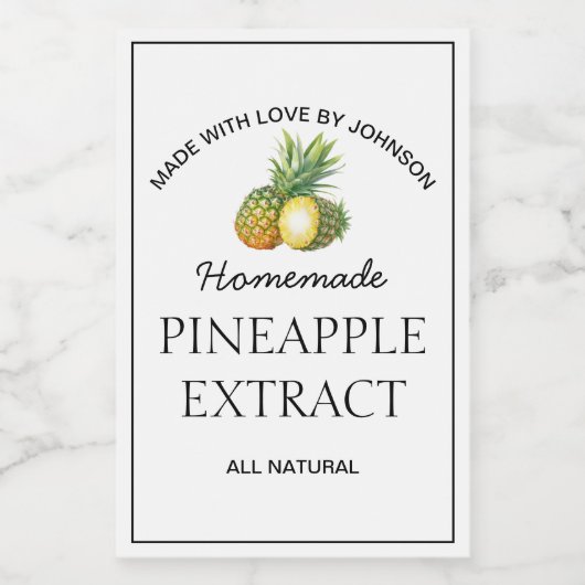 Etiket ananasextract (Enkel label)