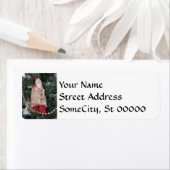 Etiket - Antiek kerstman in de boom (Insitu)