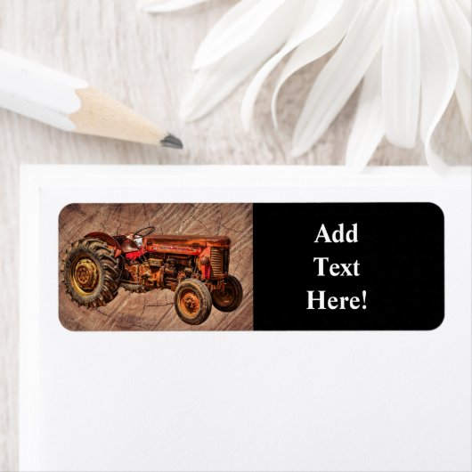 Etiket Antiek rode trekker (Insitu)