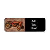 Etiket Antiek rode trekker (Voorkant)