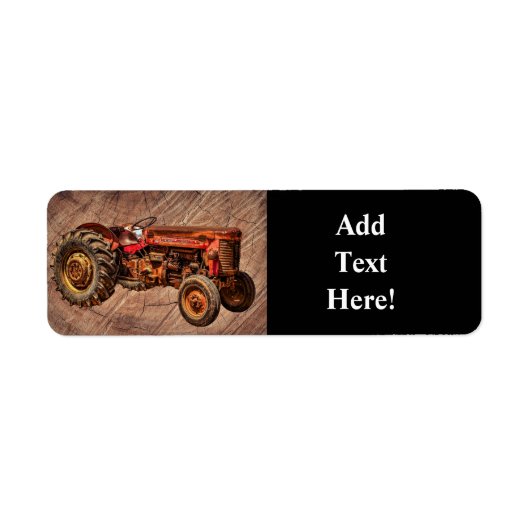 Etiket Antiek rode trekker (Voorkant)