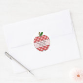Etiket appeladres - Red Gingham (Envelop)