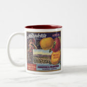 Etiket appelappels tweekleurige koffiemok (Links)