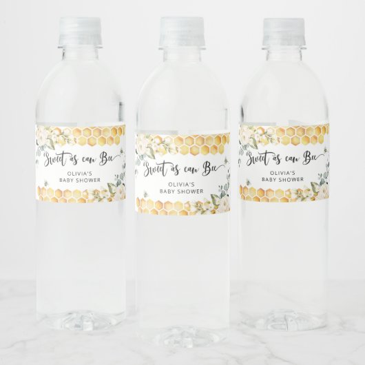 Etiket baby shower fles bijen (Flessen)