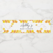 Etiket baby shower fles bijen (Enkel label)