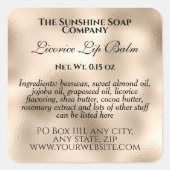 Etiket balbuisje met lip - folie met parel (Voorkant)