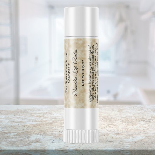 Etiket balbuisje voor inktpatroon, op papier, perk