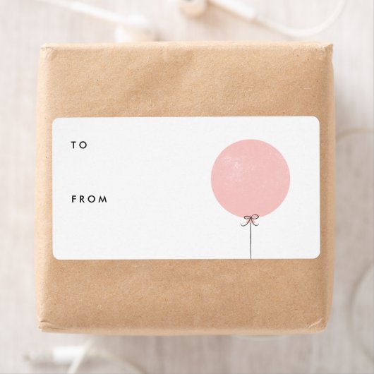Etiket ballon met cadeaulabel - Perzage (Insitu)