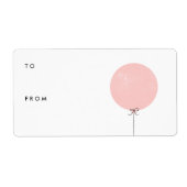 Etiket ballon met cadeaulabel - Perzage (Voorkant)