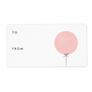 Etiket ballon met cadeaulabel - Perzage