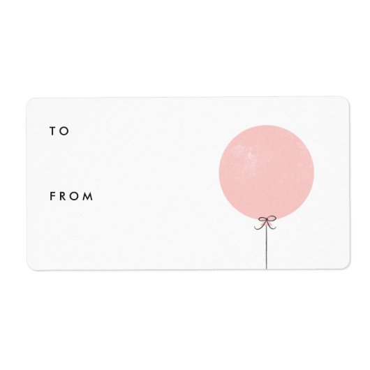 Etiket ballon met cadeaulabel - Perzage (Voorkant)