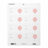Etiket ballon met cadeaulabel - Perzage (Full Sheet)