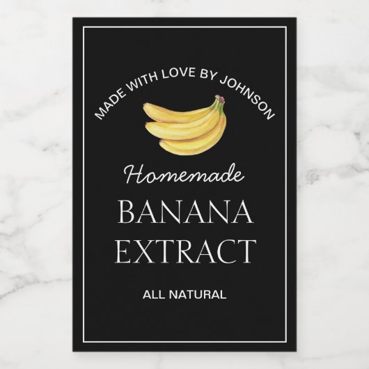 Etiket bananenextract (Enkel label)