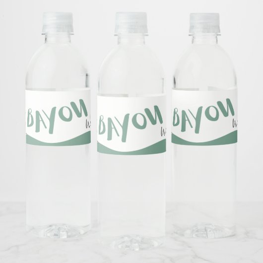 Etiket Bayou Water Fles (Flessen)
