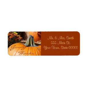 Etiket Bedankt Thanksgiving