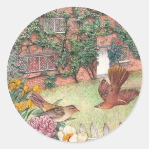 Etiket bedrukte bedden tuin