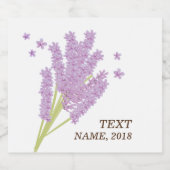 ETIKET BEER - lavendel, paars, bloem, floraal (Enkel label)