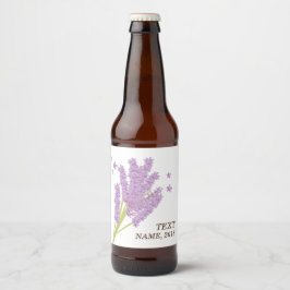 ETIKET BEER - lavendel, paars, bloem, floraal