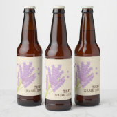 ETIKET BEER - lavendel, paars, bloem, floraal (Flessen)