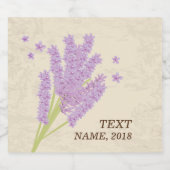 ETIKET BEER - lavendel, paars, bloem, floraal (Enkel label)