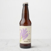 ETIKET BEER - lavendel, paars, bloem, floraal (Voorkant)