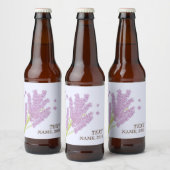 ETIKET BEER - lavendel, paars, bloem, floraal (Flessen)
