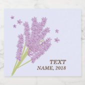 ETIKET BEER - lavendel, paars, bloem, floraal (Enkel label)