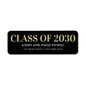 Etiket bewerkbaar Afstuderen (Voorkant)