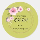 Etiket bewerkbaar Roos (Voorkant)