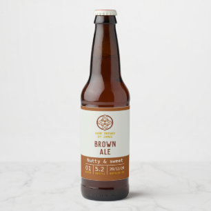 Etiket bier voor bruine Ale fles