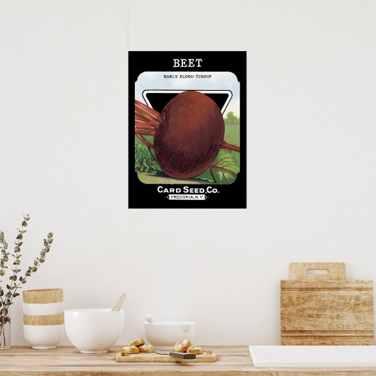 Etiket bietenpakket poster (Keuken)