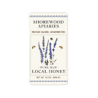 Etiket bijen en lavender Mini Honey Label